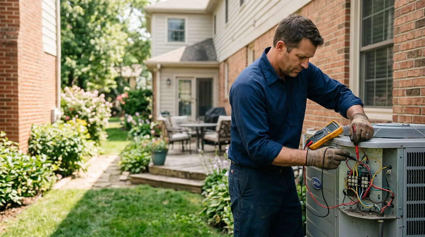 HVAC technician working near Aquashicola, PA